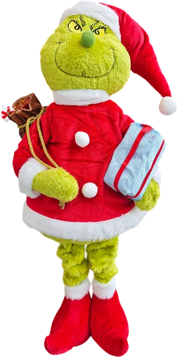 Muñeco Grinch Con Regalo 1,20 M