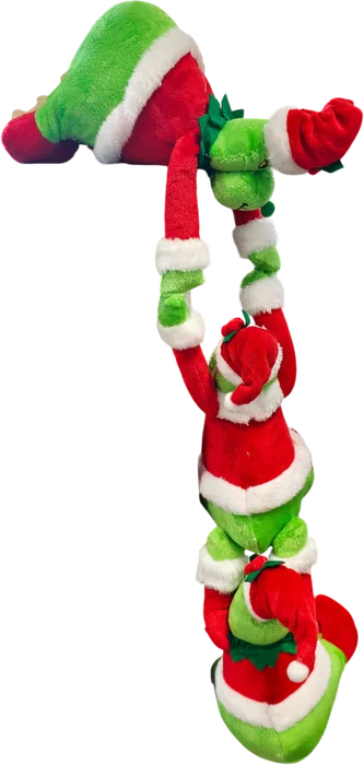 Adorno Navideño Grinch Y Papá Noel X3 45 X 22 Cm